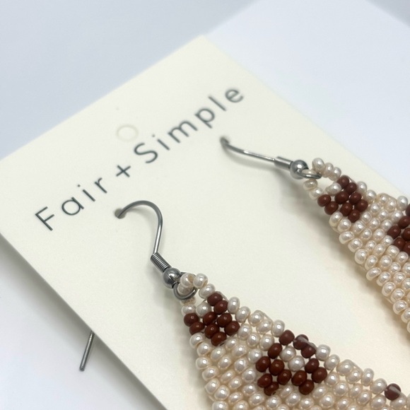 Beaded Fringe Earrings in Vaquita - Picture 4 of 4